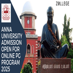 Anna University Admission Open For Online PG Program 2025